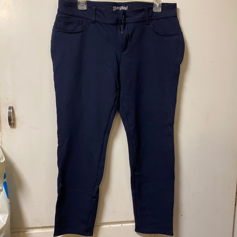Dark blue stretchy jeggings